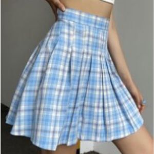 Tartan Print Mini Ruched Skirt